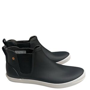 Bogs Kicker Chelsea Rain Boots Waterproof Women’s SZ 11 Black White